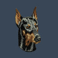 Doberman Pinscher Embroidered Women's Denim Shirt