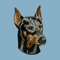 Doberman Embroidered Classic Long Sleeve Shirt