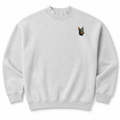 Doberman Pinscher Embroidered Mock Neck Sweatshirt