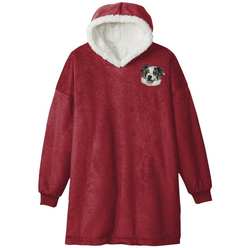 Australian Shepherd Embroidered Wearable Blanket