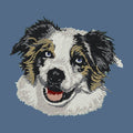 Australian Shepherd Embroidered Women's Denim Shirt