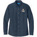 Australian Shepherd Embroidered Women's Denim Shirt