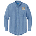 Chihuahua Embroidered Men's Denim Shirt