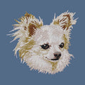 Chihuahua Embroidered Women's Denim Shirt