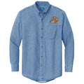 Dachshund Embroidered Men's Denim Shirt