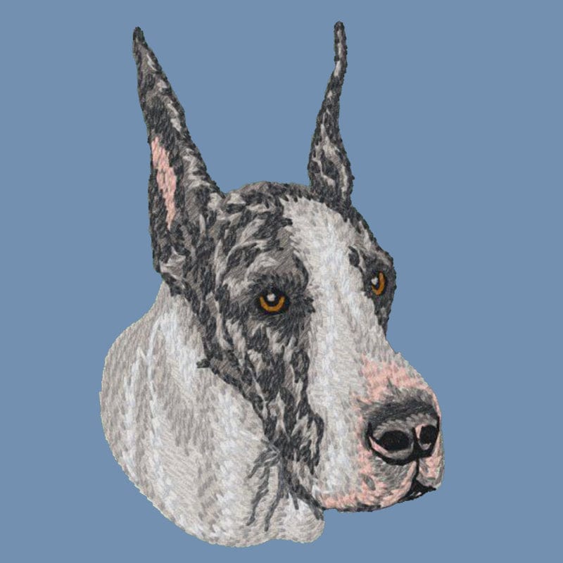 Great Dane Embroidered Men's Denim Shirt