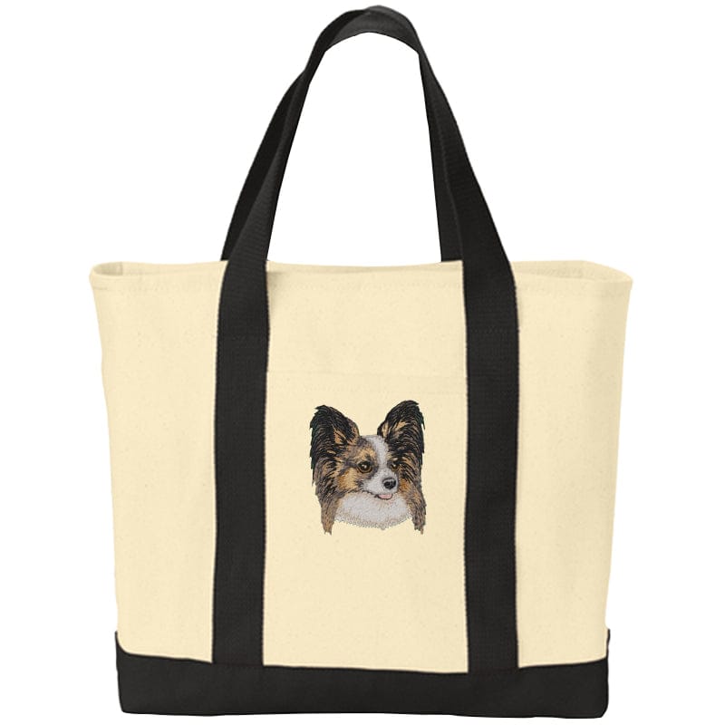 Papillon  Embroidered Tote