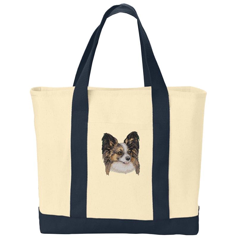 Papillon  Embroidered Tote