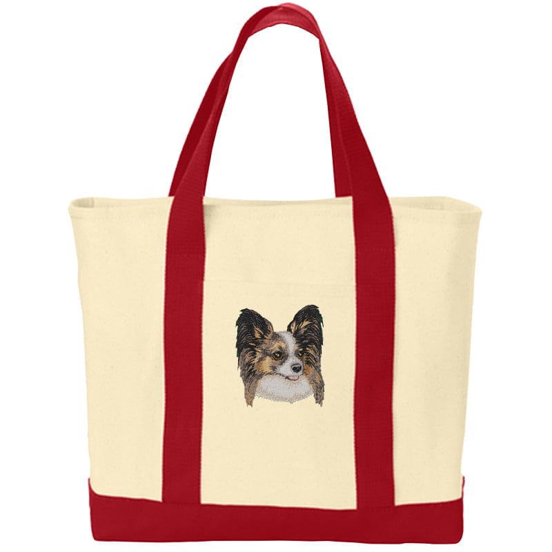 Papillon  Embroidered Tote