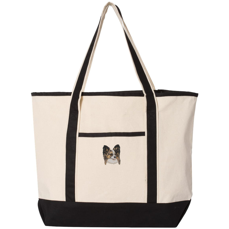 Papillon  Embroidered Tote