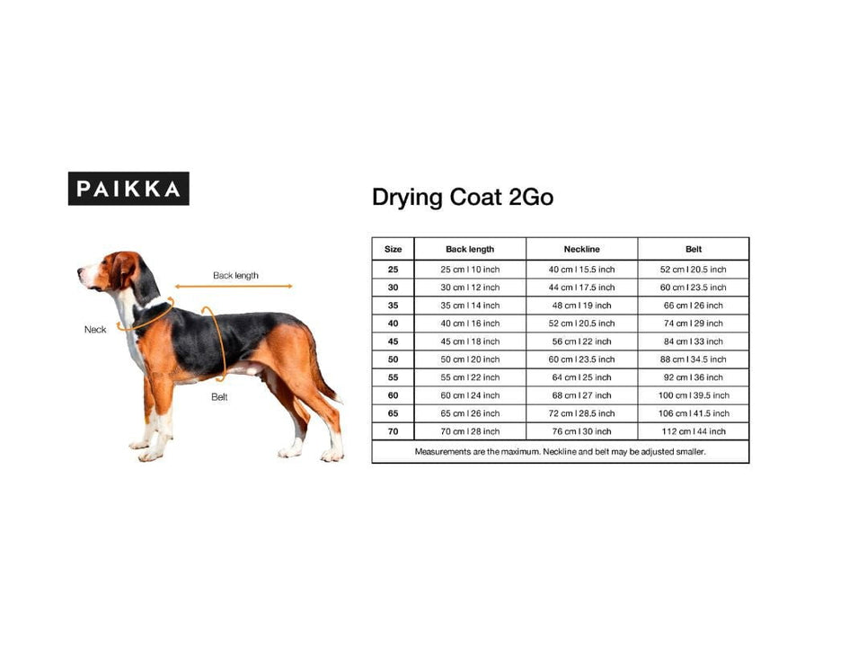PAIKKA Drying Coat 2Go for Dogs