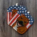 Staffordshire Bull Terrier Americana Pot Holder Set