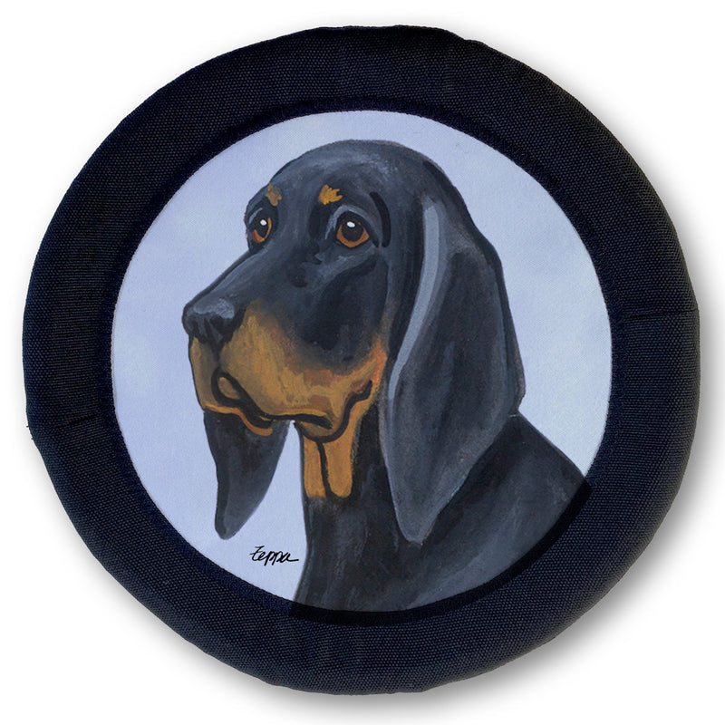 Black and Tan Coonhound FOTOFRISBY Flying Dog Disc Toy