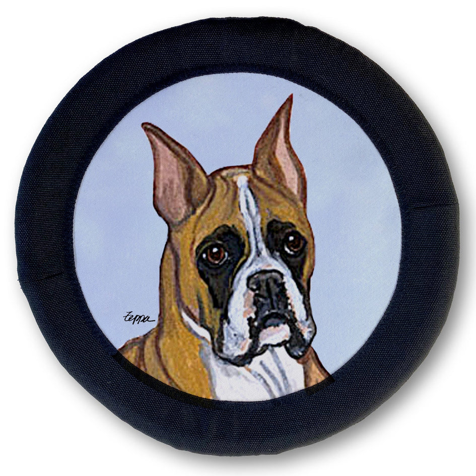 Boxer Lying FOTOFRISBY Flying Dog Disc Toy