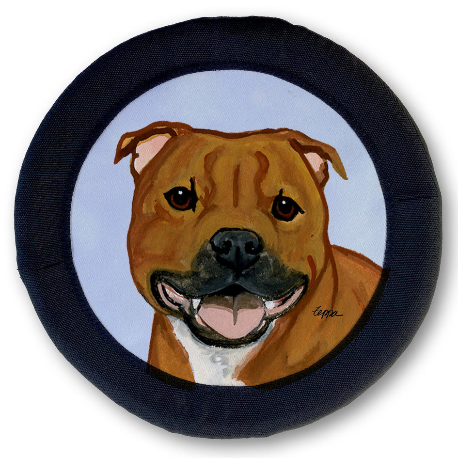 English Staffordshire FOTOFRISBY Flying Dog Disc Toy