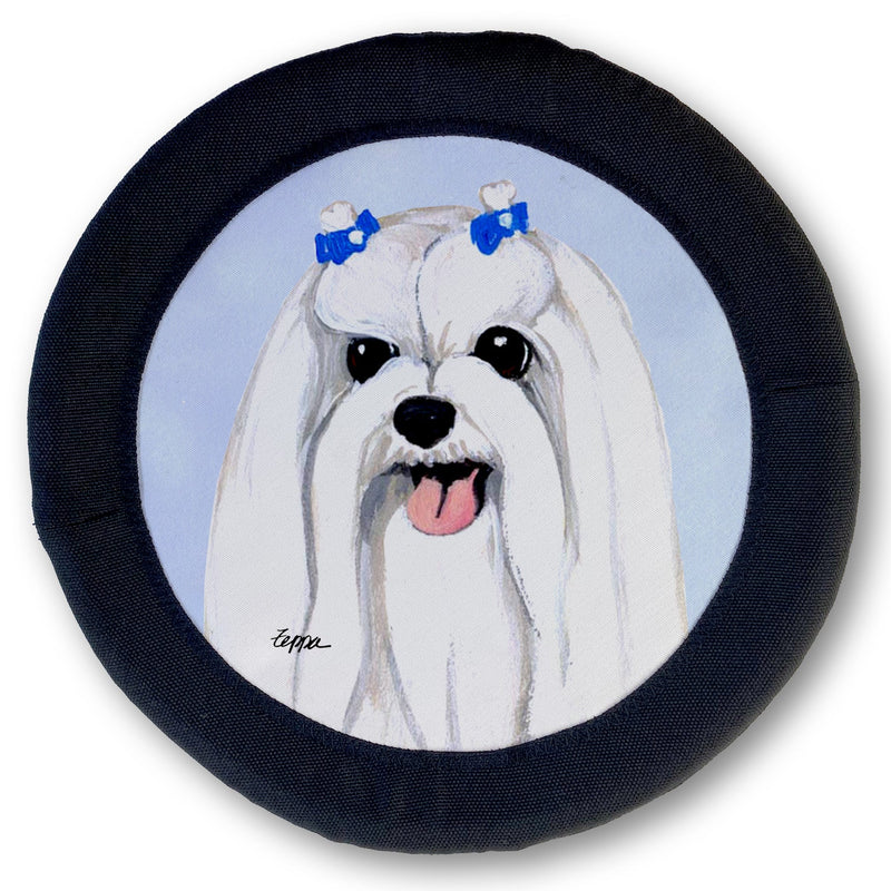 Maltese FotoFrisby™ Flying Dog Disc Toy