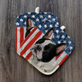 French Bulldog  Americana Pot Holder Set