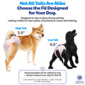 American Kennel Club Female Dog Wrap, Disposable Diapers with Wetness Indicator (L – High Tail (18–27 in), 50, Count)