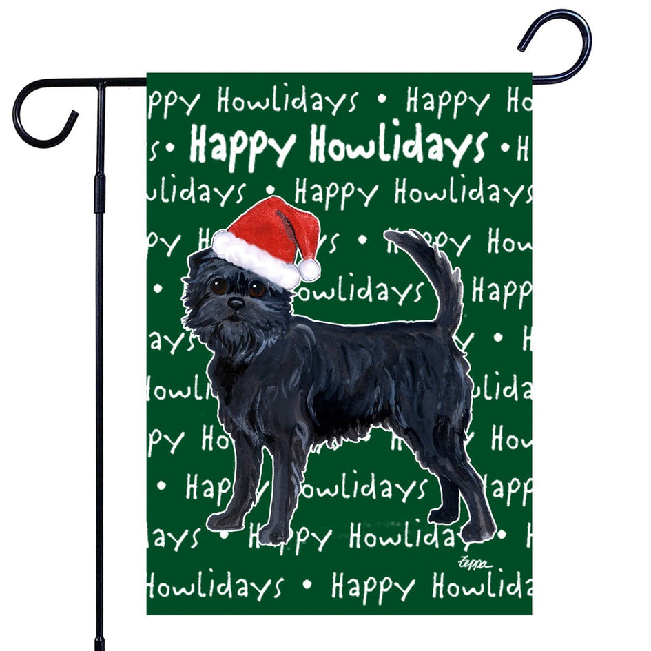 Affenpinscher Happy Howliday's Garden Flag