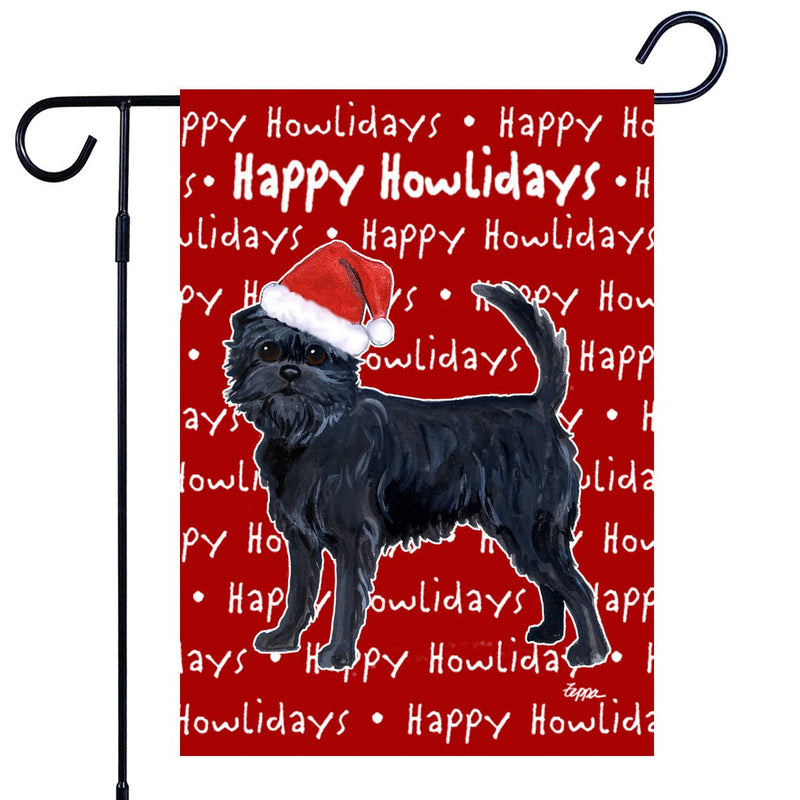 Affenpinscher Happy Howliday's Garden Flag