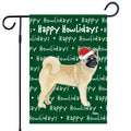 Akita Happy Howliday's Garden Flag