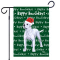 American Bulldog Happy Howliday's Garden Flag