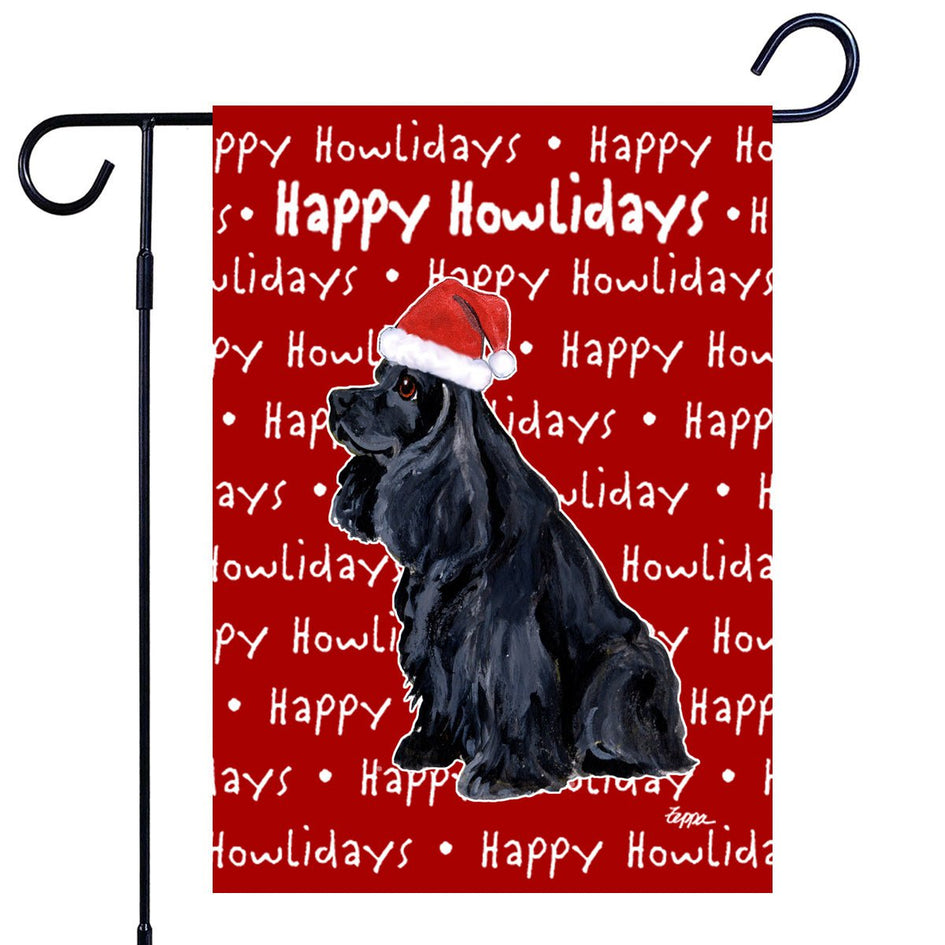 Cocker Spaniel Happy Howliday's Garden Flag