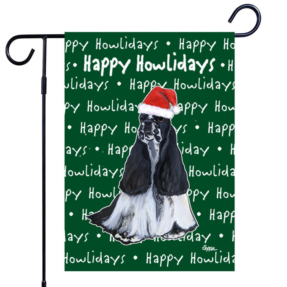 Cocker Spaniel Happy Howliday's Garden Flag