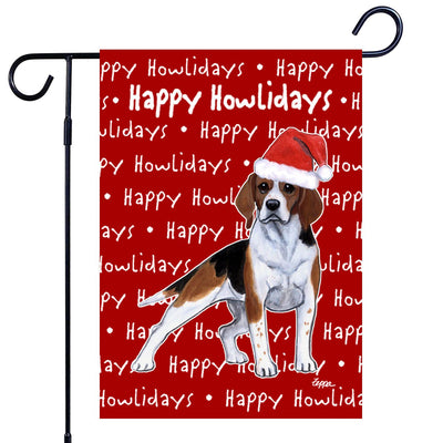 Beagle Happy Howliday's Garden Flag