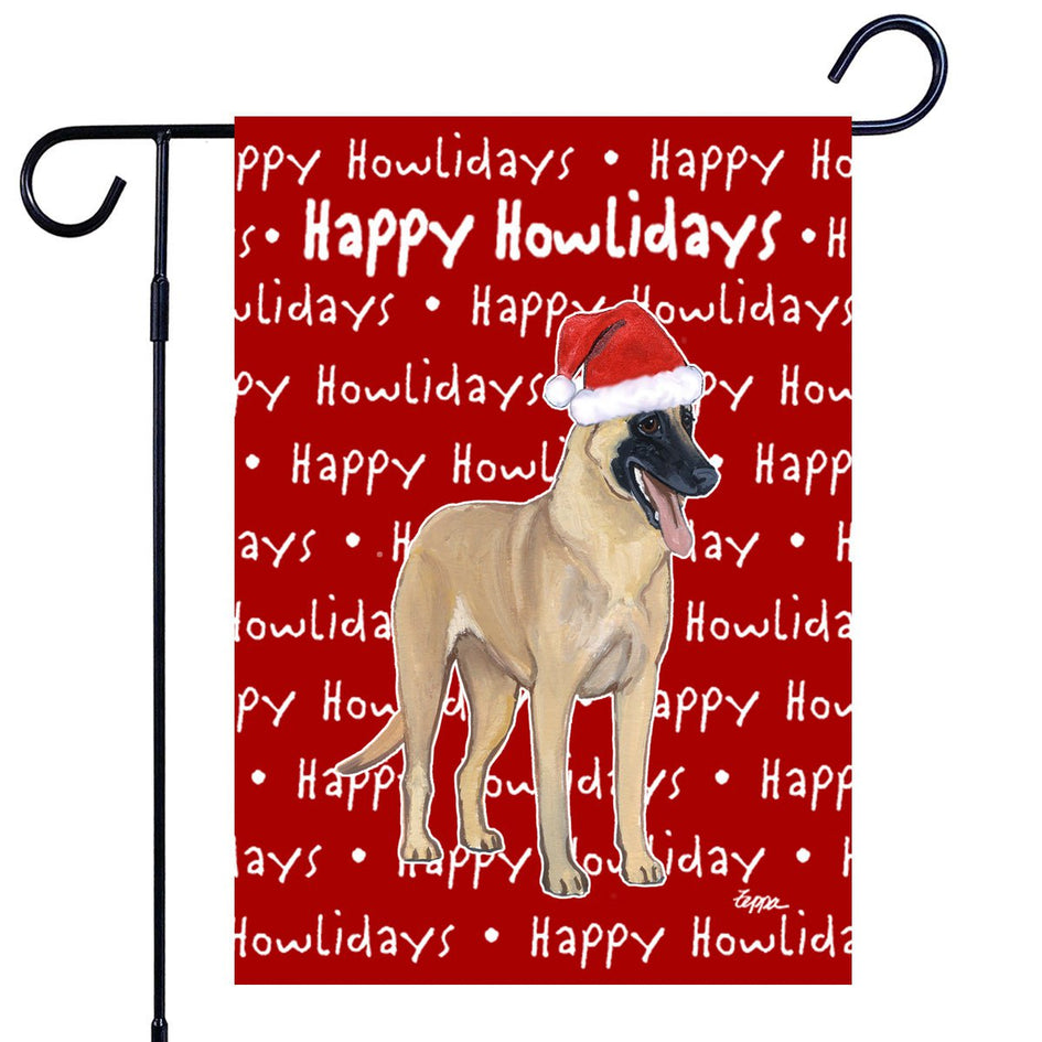 Belgian Malinois Happy Howliday's Garden Flag