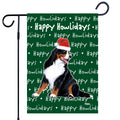 Bernese Mountain Dog Happy Howliday's Garden Flag