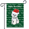 Bichon Frise Happy Howliday's Garden Flag