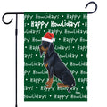 Black Tan Coonhound Happy Howliday's Garden Flag