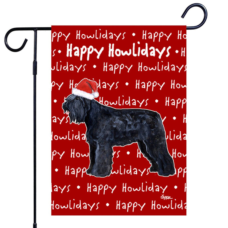 Bouvier Happy Howliday's Garden Flag