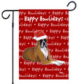 Boxer Happy Howliday's Garden Flag