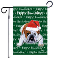 Bulldog Happy Howliday's Garden Flag