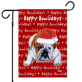 Bulldog Happy Howliday's Garden Flag