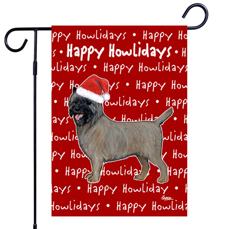 Cairn Terrier Happy Howliday's Garden Flag