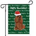 Cavalier King Charles Spaniel Happy Howliday's Garden Flag