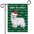 Chinese Crested Powderpuff Happy Howliday's Garden Flag