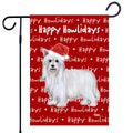 Chinese Crested Powderpuff Happy Howliday's Garden Flag