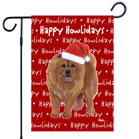 Chow Happy Howliday's Garden Flag