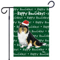 Collie Happy Howliday's Garden Flag