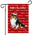 Collie Happy Howliday's Garden Flag
