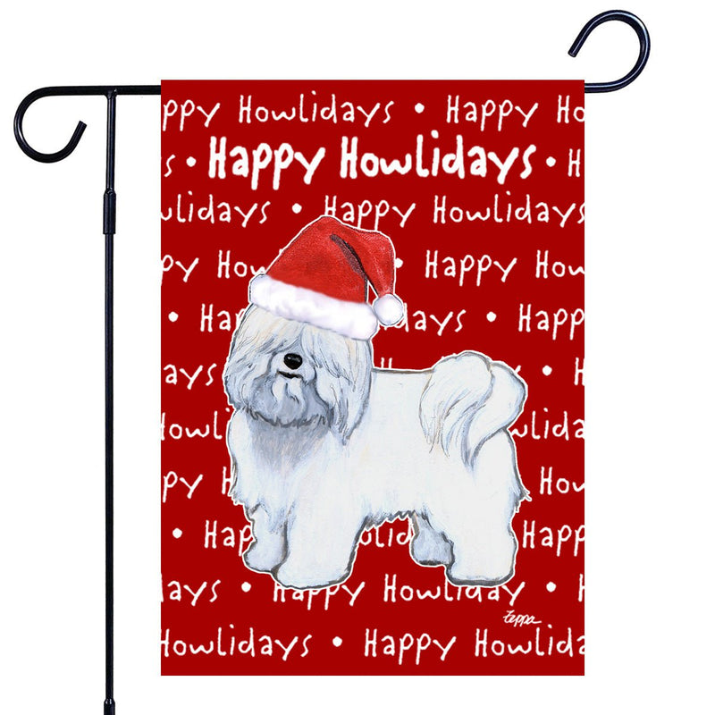 Coton De Tulear Happy Howliday's Garden Flag