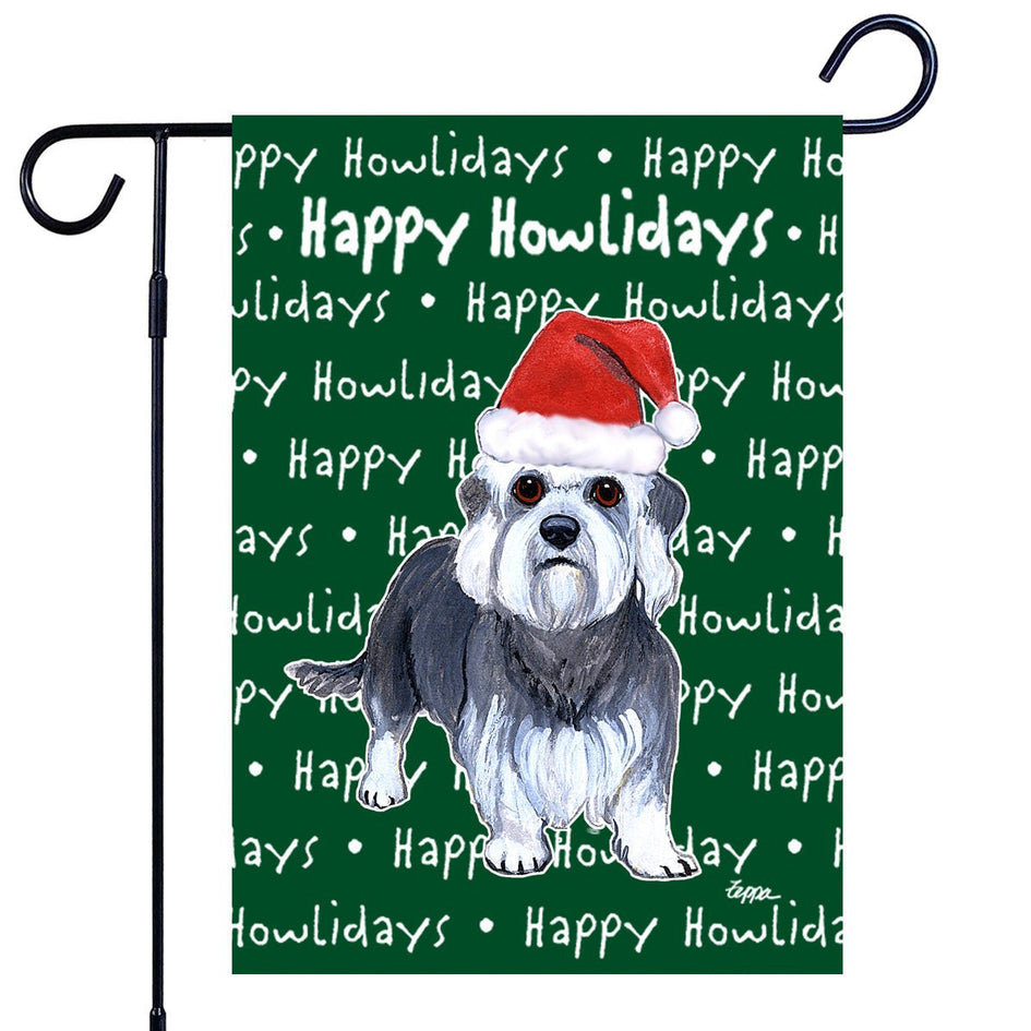 Dandi Dinmont Terrier Happy Howliday's Garden Flag