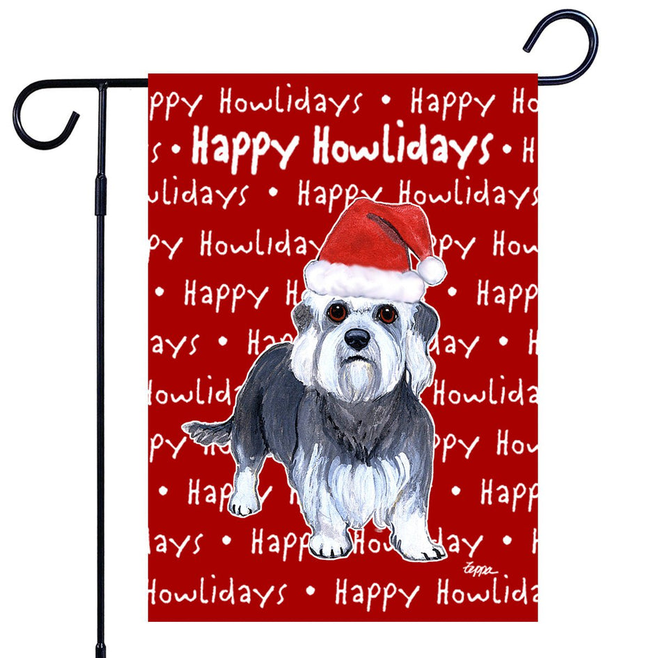 Dandi Dinmont Terrier Happy Howliday's Garden Flag
