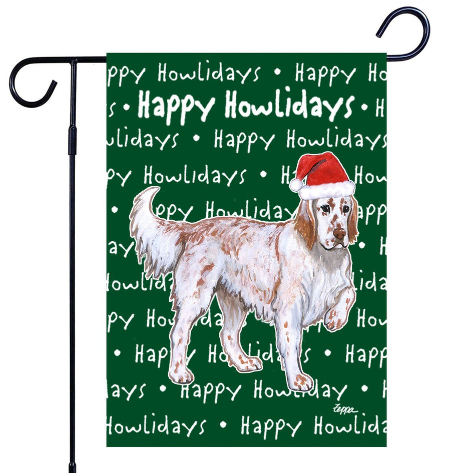 English Setter Happy Howliday's Garden Flag