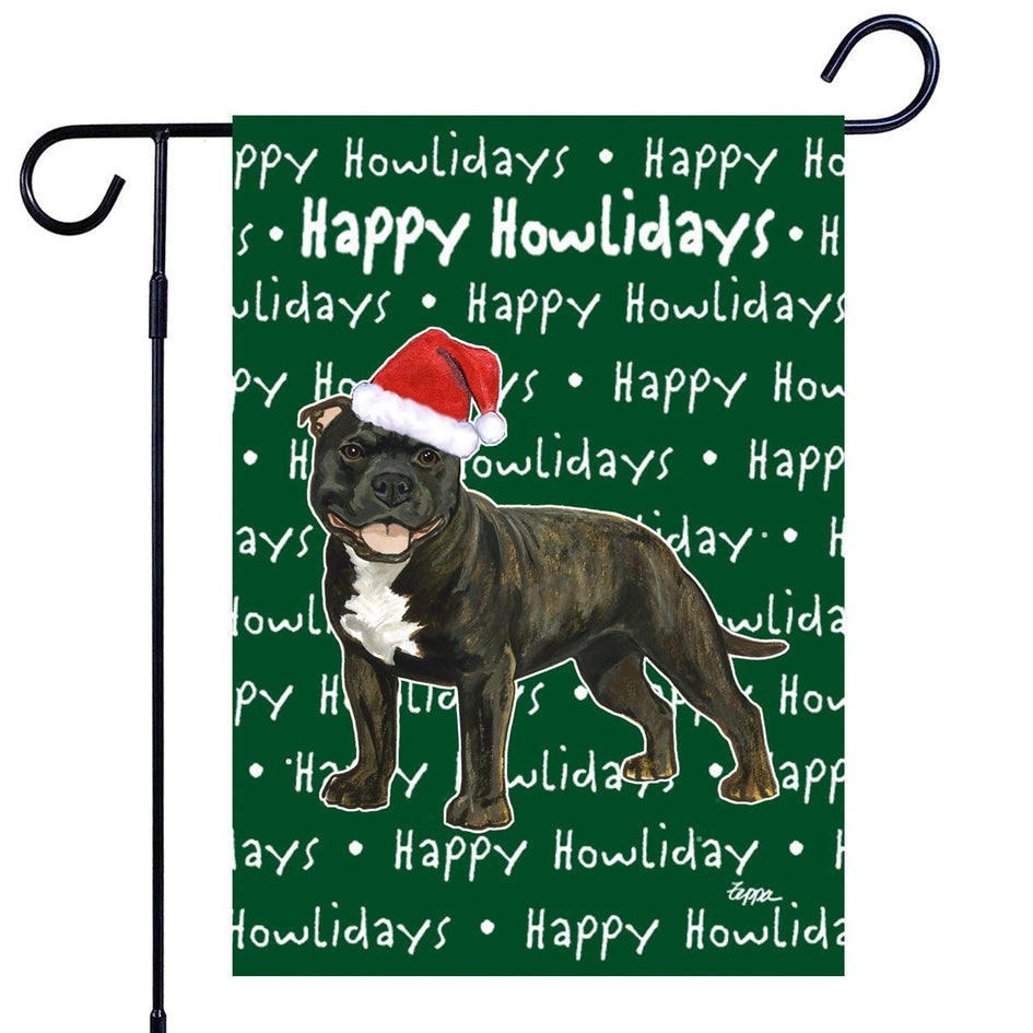 English Staffordshire Happy Howliday's Garden Flag