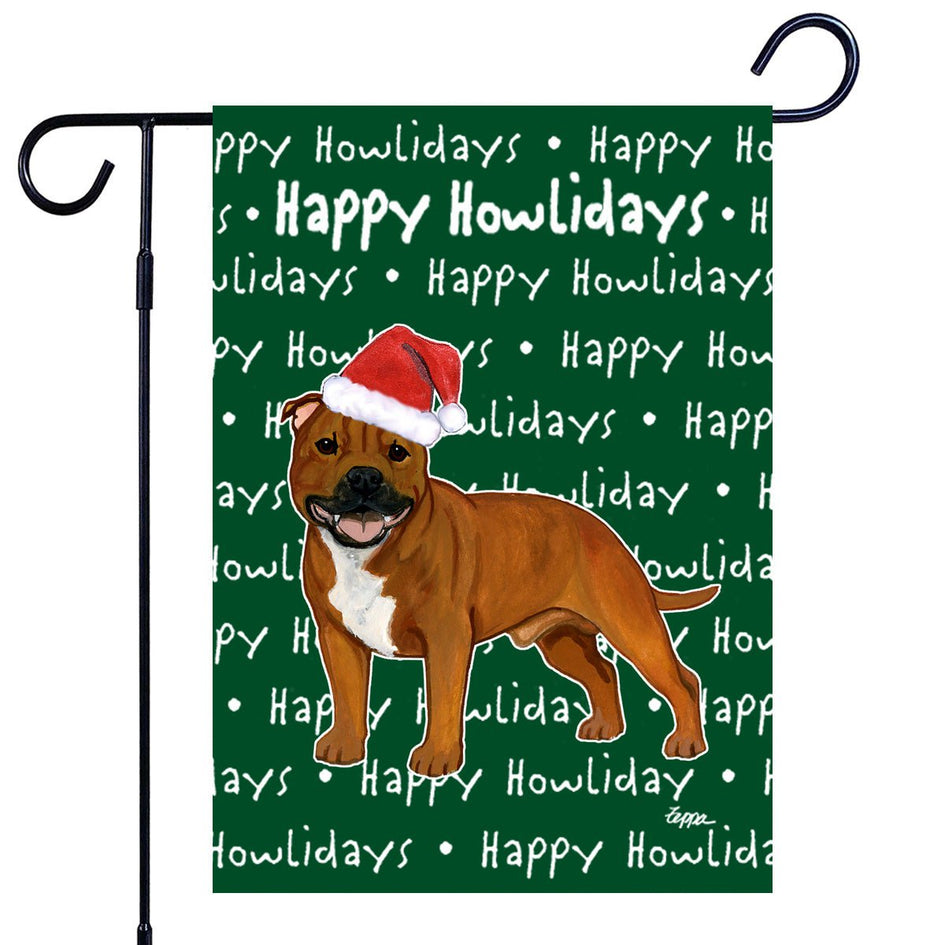 English Staffordshire Happy Howliday's Garden Flag